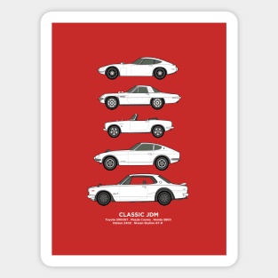 Classic JDM car collection Magnet